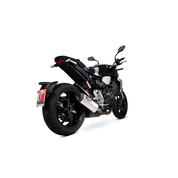 Scorpion Exhaust Honda CB1000 R 2018 - 2020 Serket Parallel Slip-on Brushed Stainless Steel Sleeve